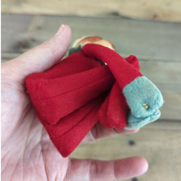 Vintage 1950s MCM Kitschy Red and White Striped Oversized Elf Knee Hugger Japan - Picture 6 of 10